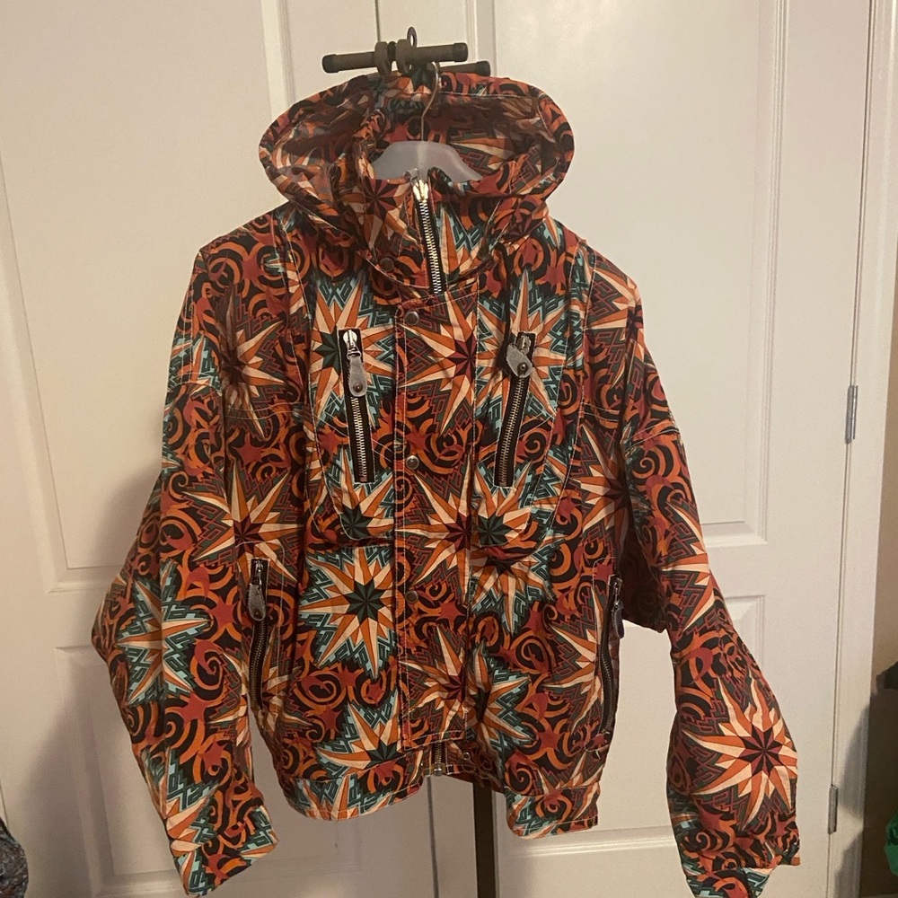 Funky print winter jacket